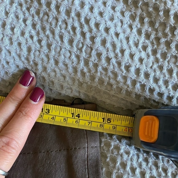 SPRWMN Women’s Leather straight-leg pants Brown Size S Button Fly Pants - Picture 10 of 10